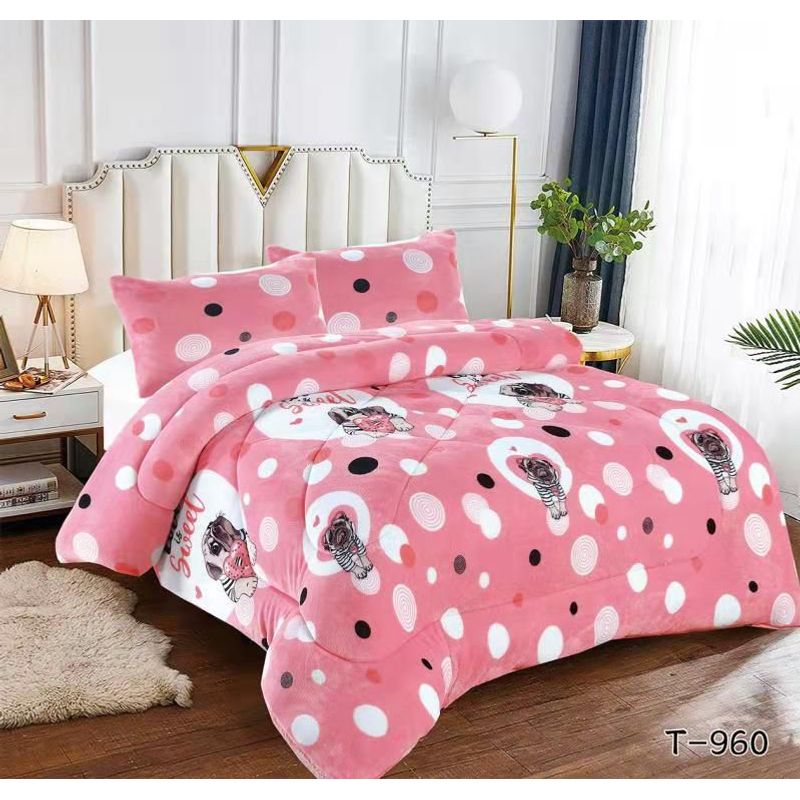 GENERICO - Cobertor Cubrecama de Invierno Plush con chiporro 1,5 plazas