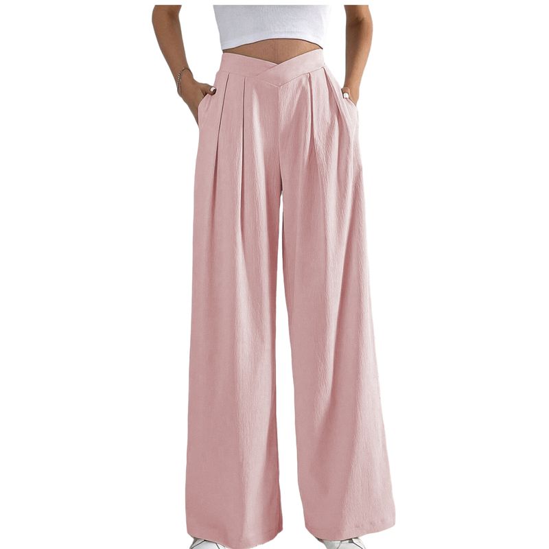 BLWOENS - Pantalones largos para mujeres - Rosa