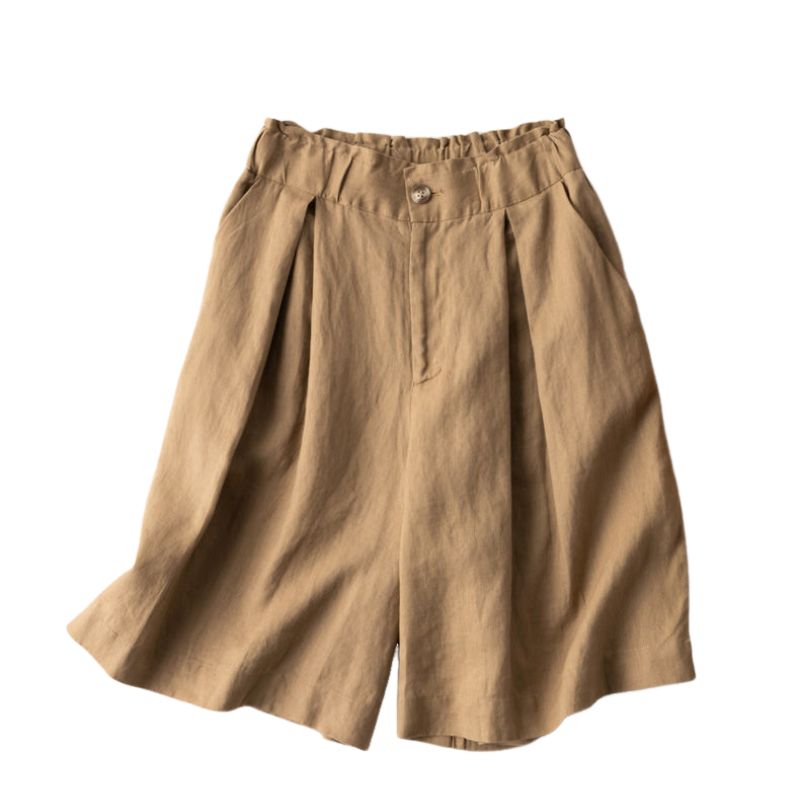 BLWOENS - Pantalones cortos casuales de verano para mujeres - Beige