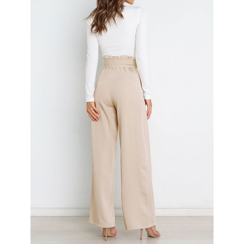 BLWOENS - Pantalones largos de primavera y otoño para mujer - Beige