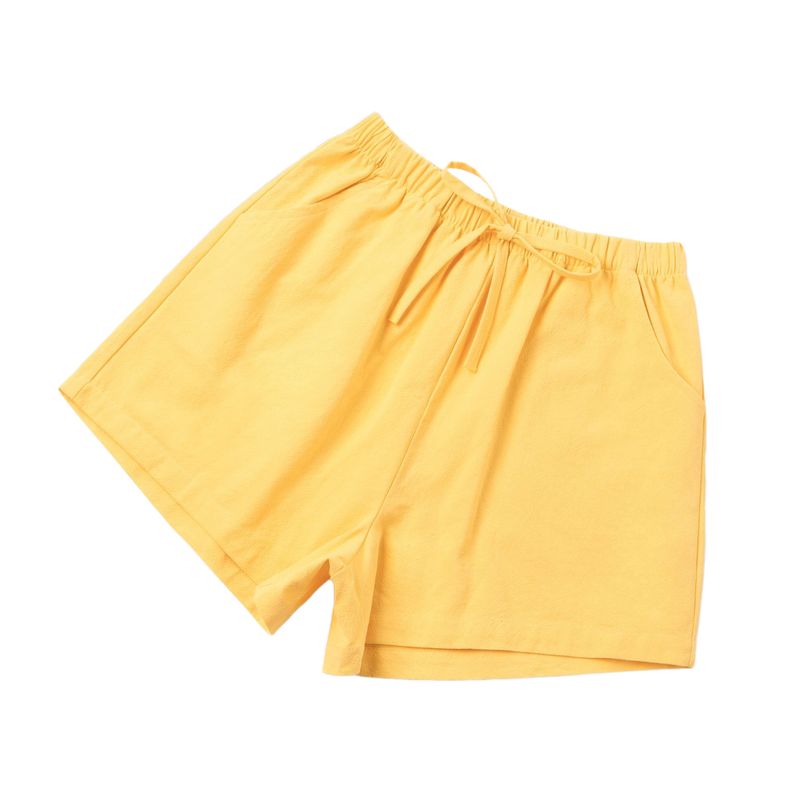 BLWOENS - Pantalones cortos casuales de verano para mujeres - Amarillo