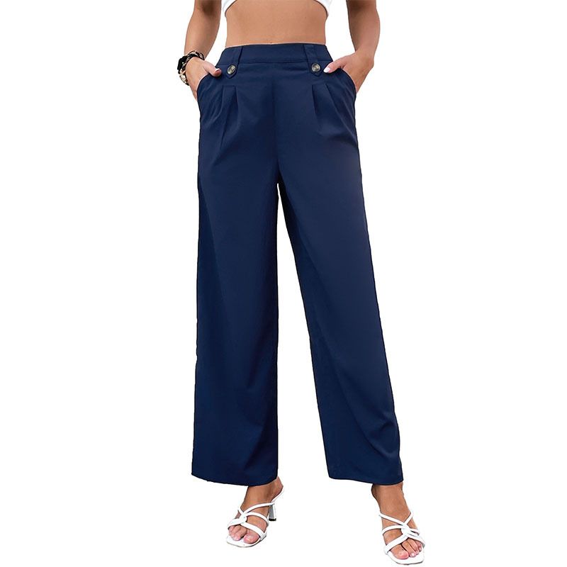 BLWOENS - Pantalones largos de pierna ancha para mujer