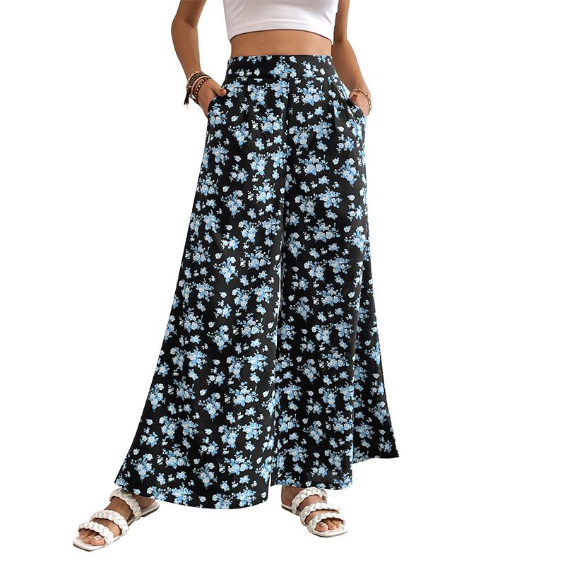 BLWOENS - Pantalones largos de pierna ancha para mujer
