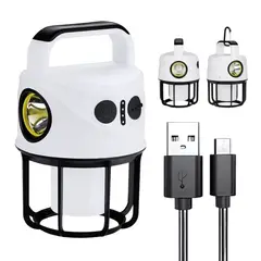 NOVYSTOR - Lámpara Camping Dual LED Recargable con Power Bank
