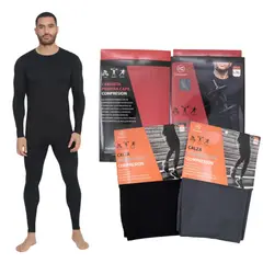 EKOL TACTICA MILITAR - Set Primera Capa Hombre Camiseta Y Calza Compresion Térmicos
