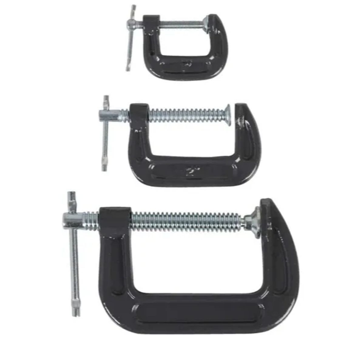 GENERICO - Juego De Abrazaderas Tipo C 3 Piezas En Acero Al Carbono