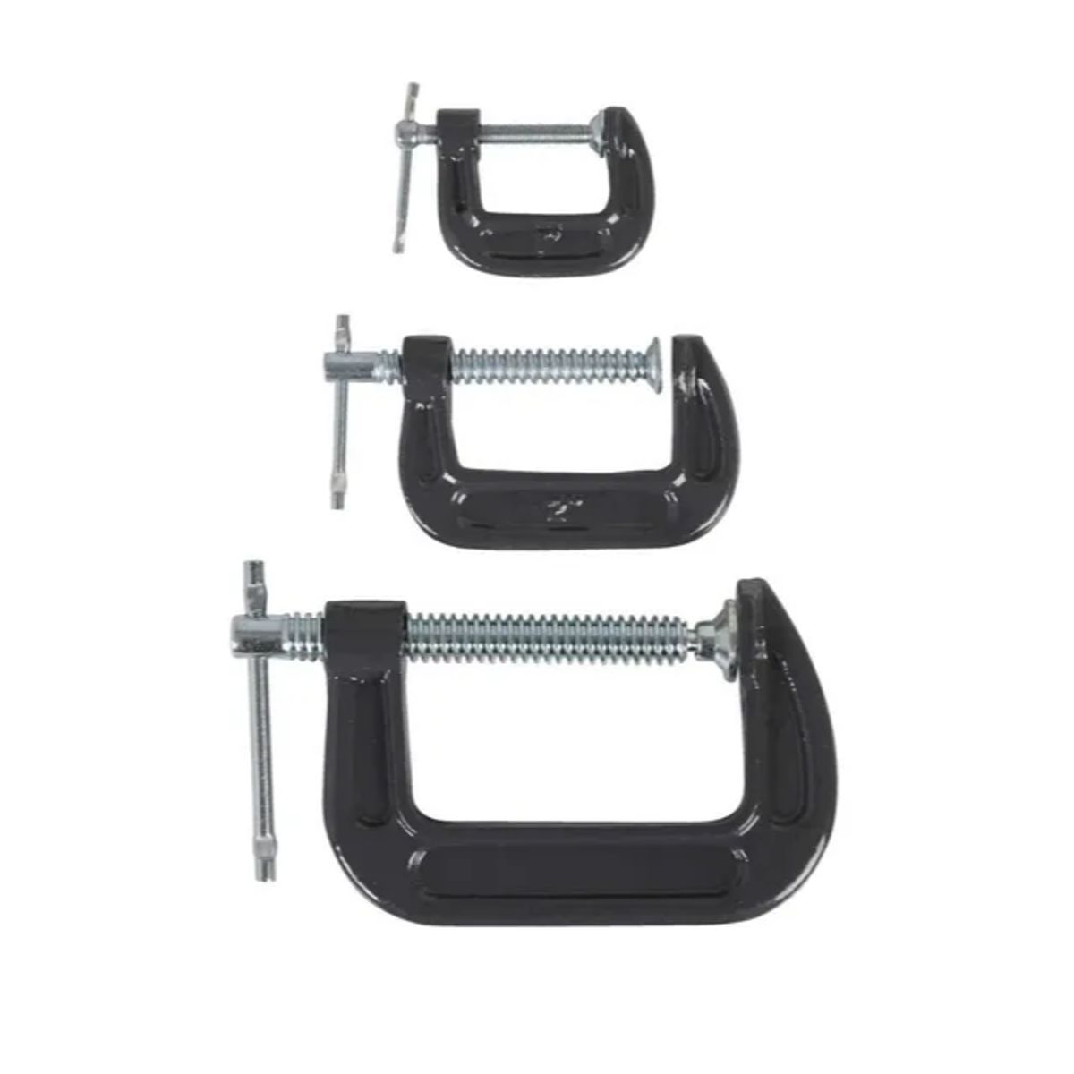 GENERICO - Juego De Abrazaderas Tipo C 3 Piezas En Acero Al Carbono