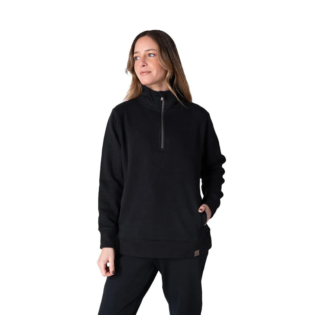 LENGA - Polerón Mujer Pullover Algodón Orgánico Voqui Con Bolsillos De Lenga®