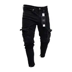 BLWOENS - Jeans Casuales Para Hombres - Negro