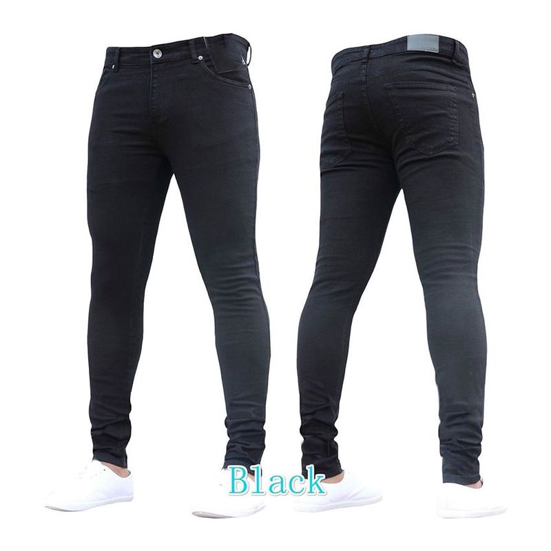 BLWOENS - Jeans casuales de moda para hombres - Negro