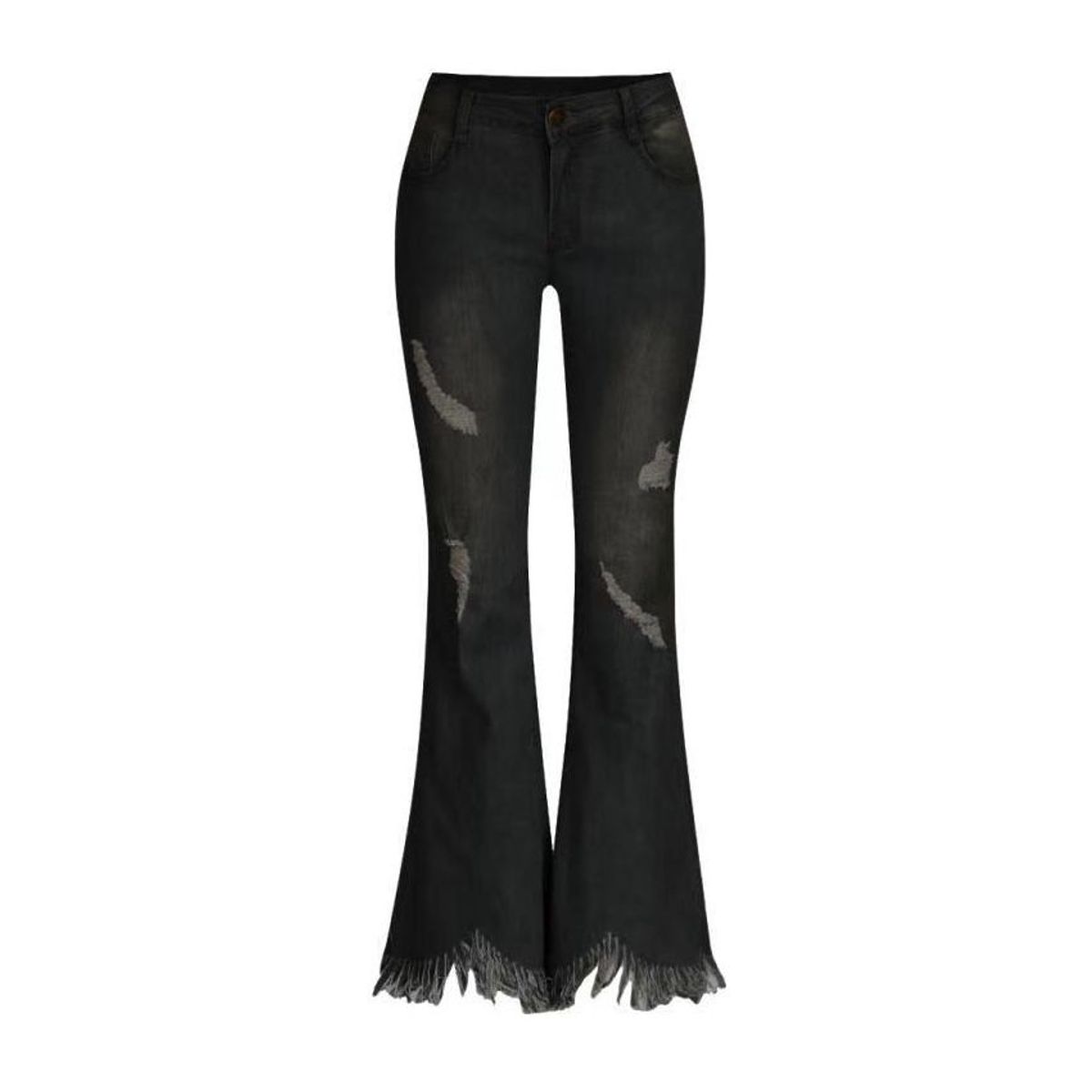 BLWOENS - Jeans casuales de moda para mujeres - Negro