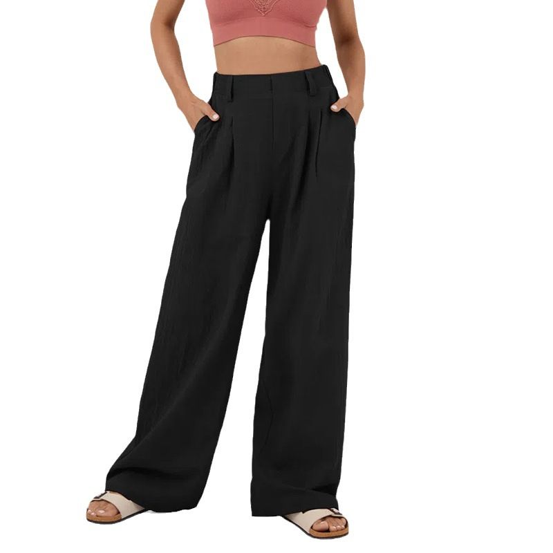 BLWOENS - Pantalones largos de primavera y otoño para mujer - Negro