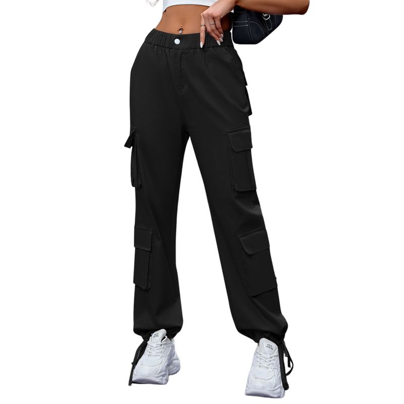 BLWOENS - Pantalones largos de primavera y otoño para mujer - Negro