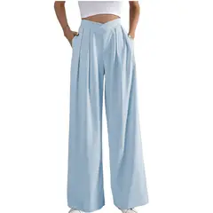 BLWOENS - Pantalones largos para mujeres - Azul