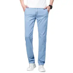 BLWOENS - Pantalones largos para hombres -Azul
