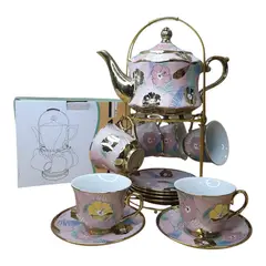 GENERICO - Juego Tetera Cerámica Con Tazas Elegante