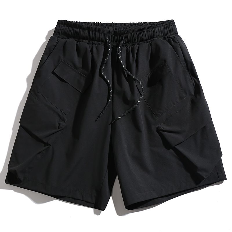 BLWOENS - Pantalones cortos casuales de verano para hombres - Negro