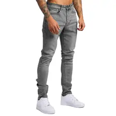 BLWOENS - Pantalones largos para hombres -Gris