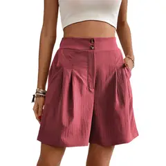 BLWOENS - Shorts Mujer - Rojo