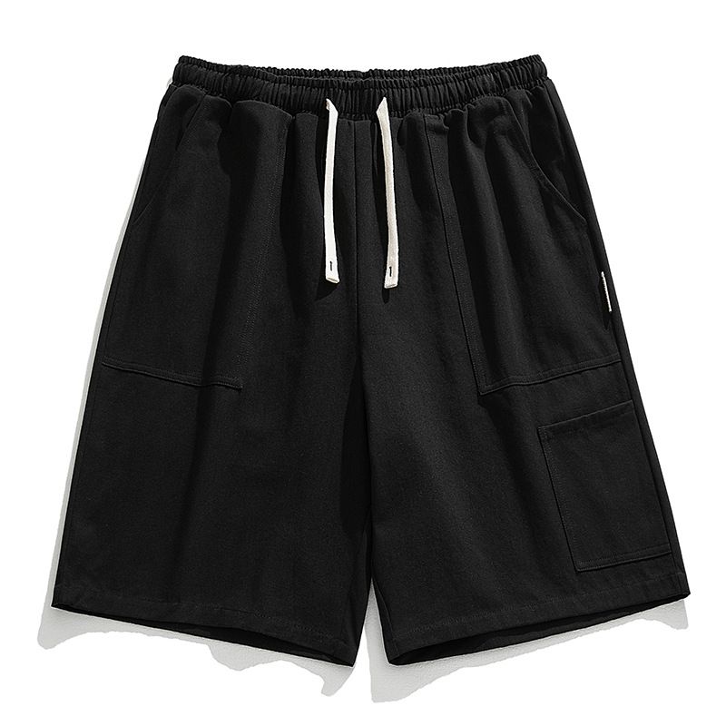 BLWOENS - Pantalones cortos casuales de verano para hombres - Negro
