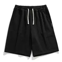BLWOENS - Pantalones cortos casuales de verano para hombres - Negro