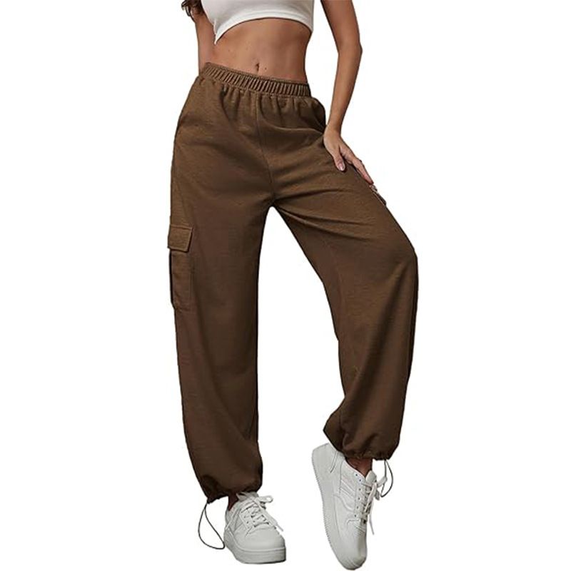 BLWOENS - Pantalones largos de primavera y otoño para mujer - Marrón