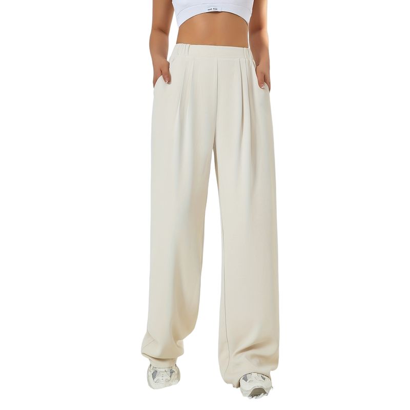 BLWOENS - Pantalones largos de primavera y otoño para mujer - Blanco
