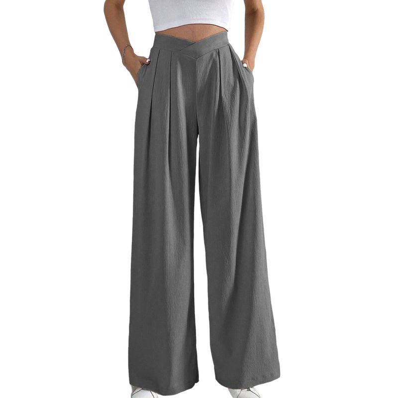 BLWOENS - Pantalones largos para mujeres - Gris