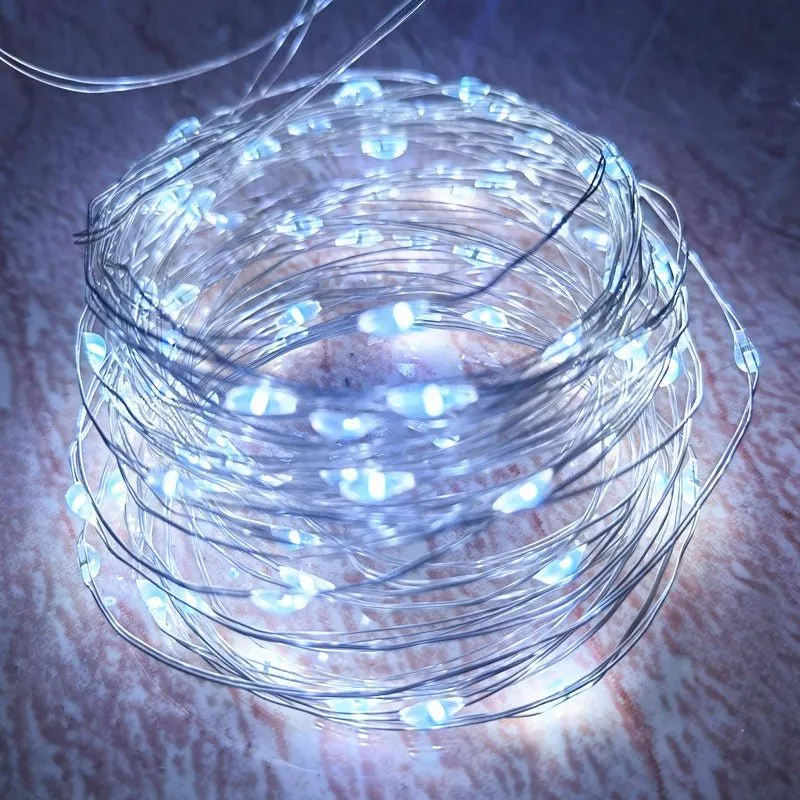 GENERICO - Luces Hada - 10 m Luz Fría Incluye Pilas