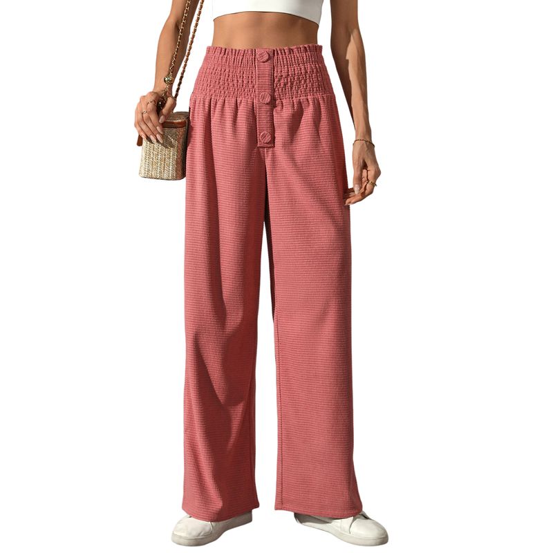 BLWOENS - Pantalones largos para mujeres - Rosa