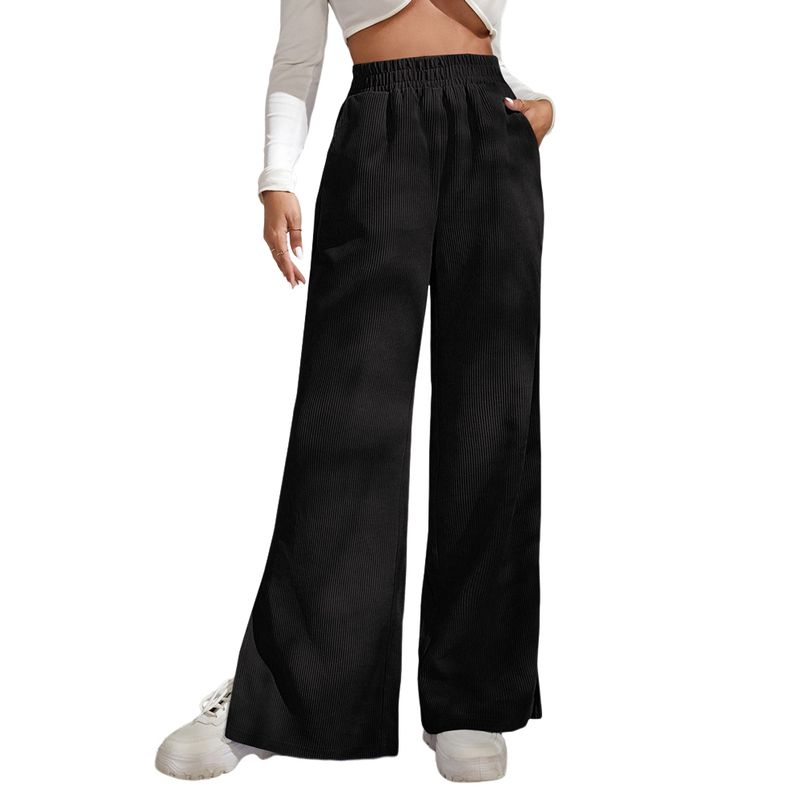 BLWOENS - Pantalones largos de primavera y otoño para mujer - Negro
