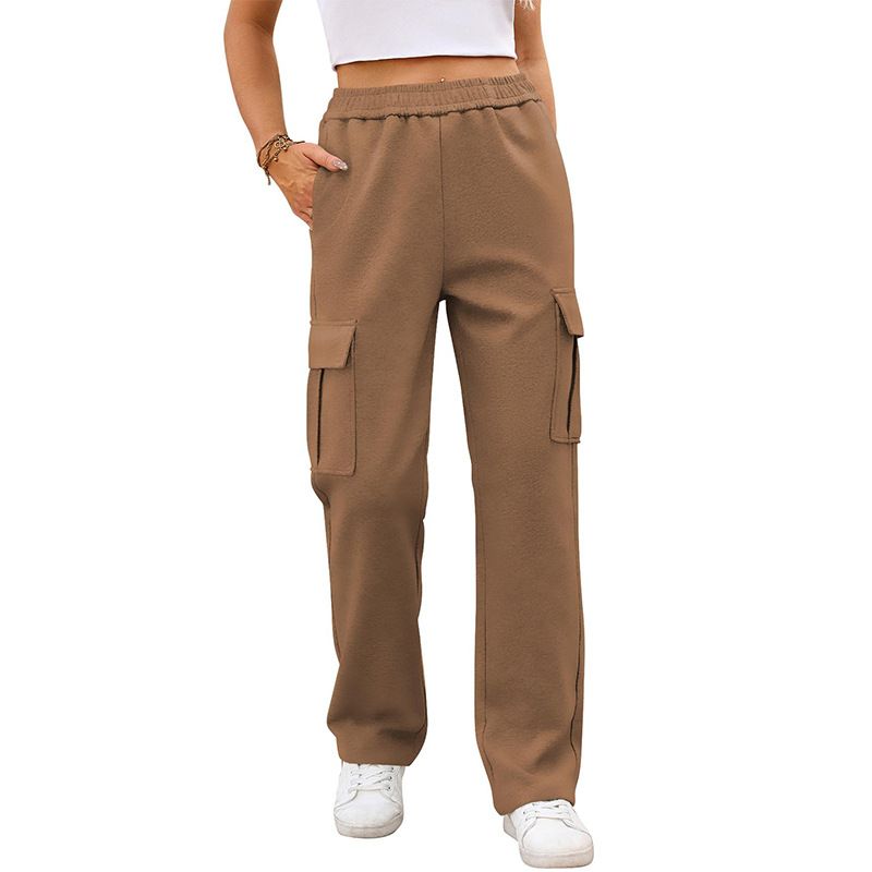 BLWOENS - Pantalones largos de primavera y otoño para mujer - Marrón