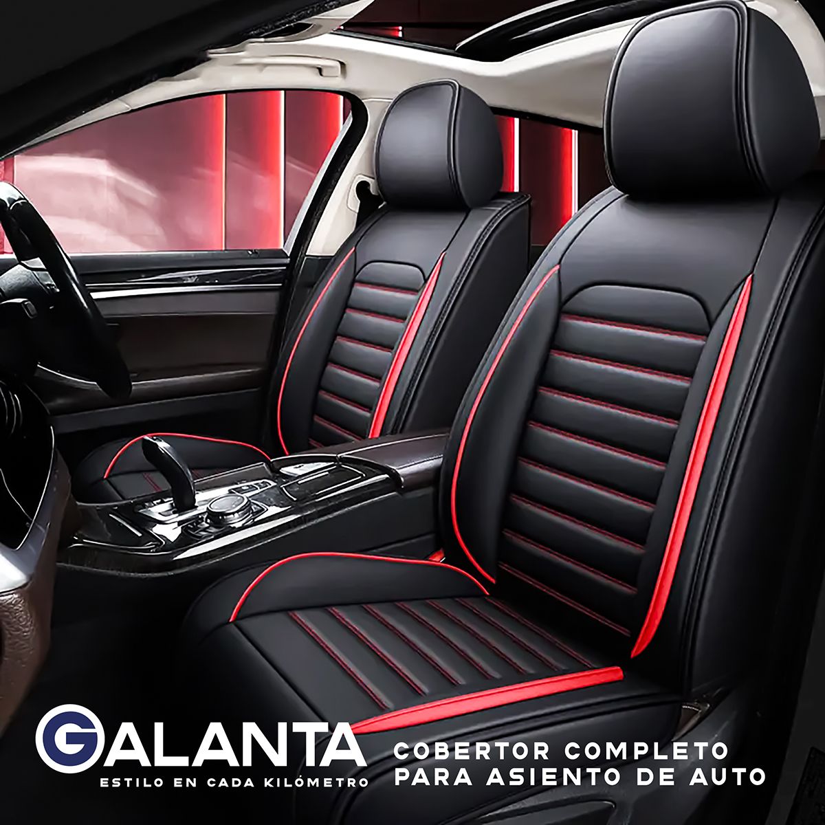 U BUY - Funda Cubre Asiento Ecocuero Galanta Set 5 Asientos Luxury