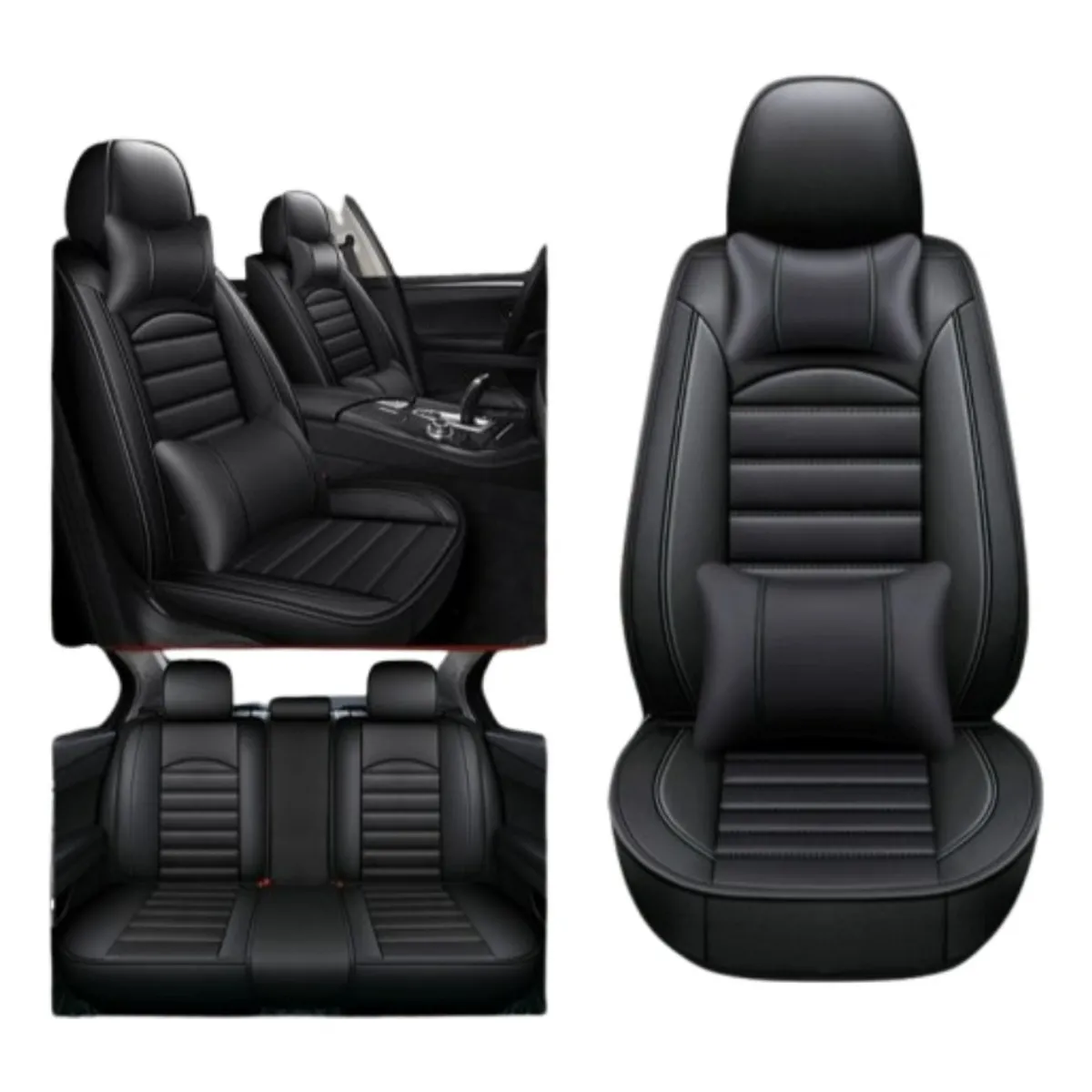 U BUY - Funda Cubre Asiento Ecocuero Galanta Set 5 Asientos Luxury