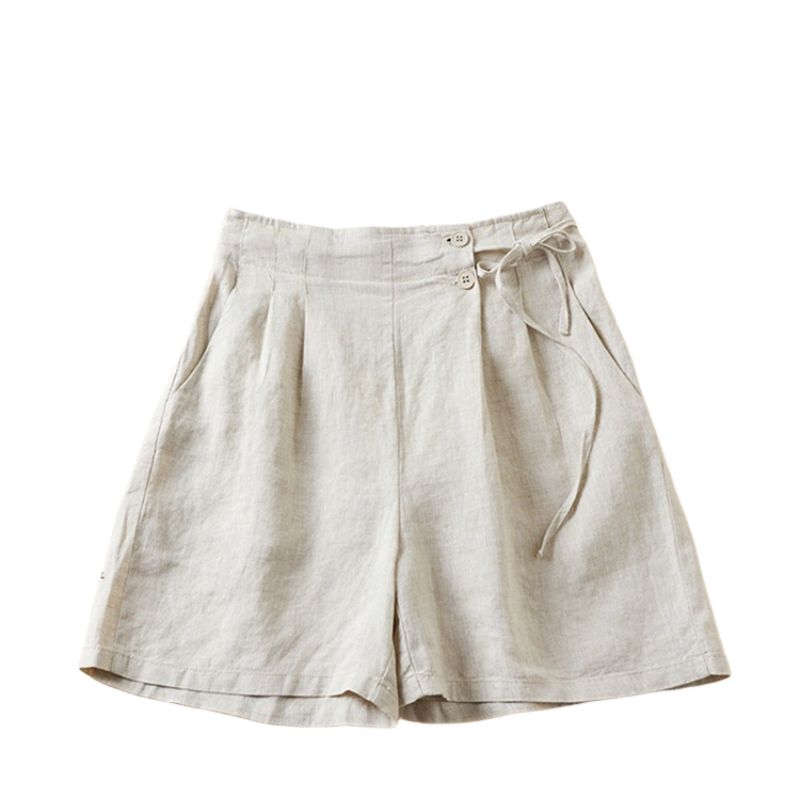 BLWOENS - Pantalones cortos casuales de verano para mujeres - Beige