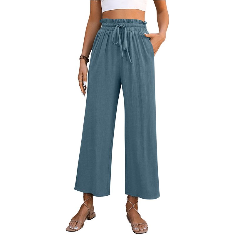 BLWOENS - Pantalones largos de primavera y otoño para mujer - Azul