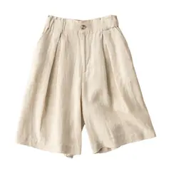 BLWOENS - Pantalones cortos casuales de verano para mujeres - Beige