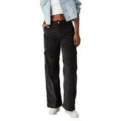 BLWOENS - Pantalones largos de primavera y otoño para mujer - Negro