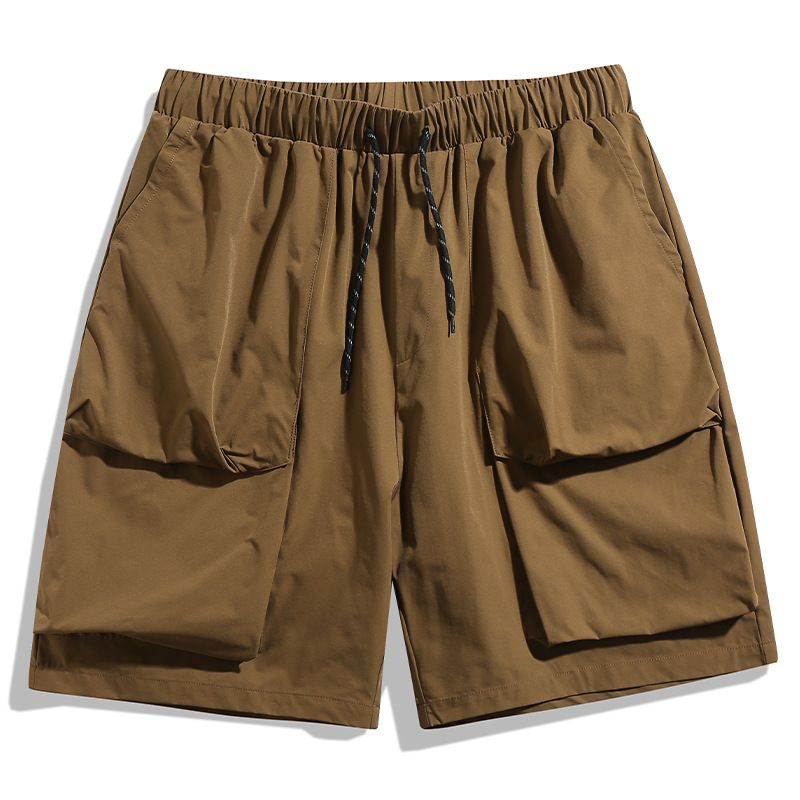 BLWOENS - Pantalones cortos casuales de verano para hombres - Marrón