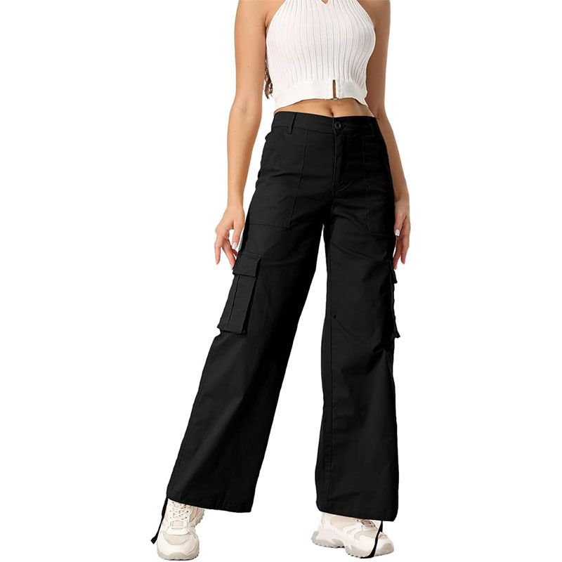 BLWOENS - Pantalones largos de primavera y otoño para mujer - Negro