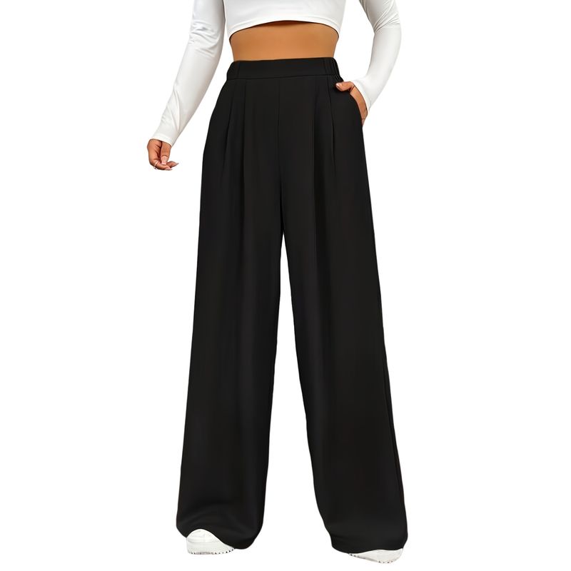 BLWOENS - Pantalones largos de primavera y otoño para mujer - Negro