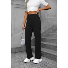 BLWOENS - Pantalones largos de primavera y otoño para mujer - Negro