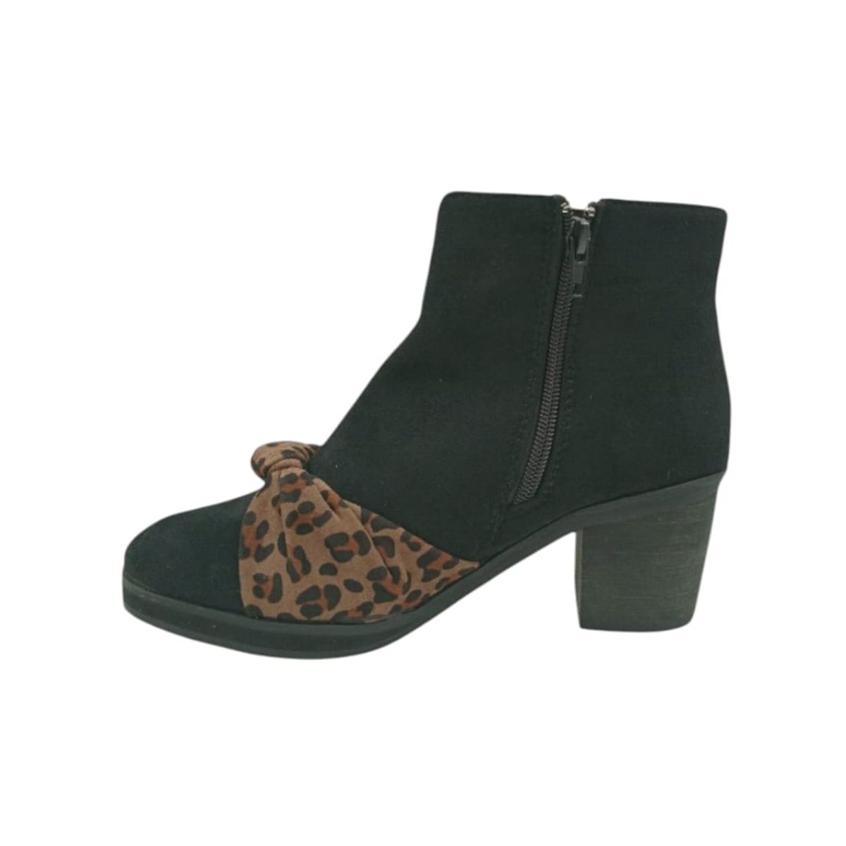 HERIEL - Botín Negro Print Mujer