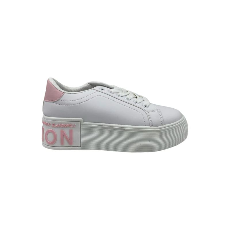 HERIEL - Zapatilla Blanca Plataforma Mujer