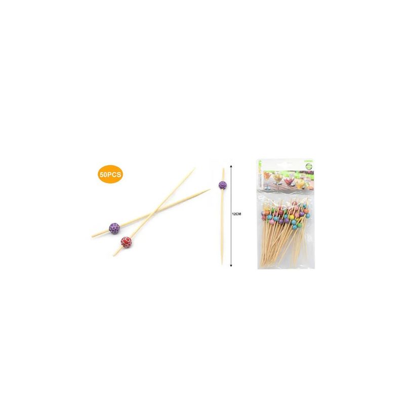GENERICO - PALILLO PELOTA DE BAMBÚ 50PCS