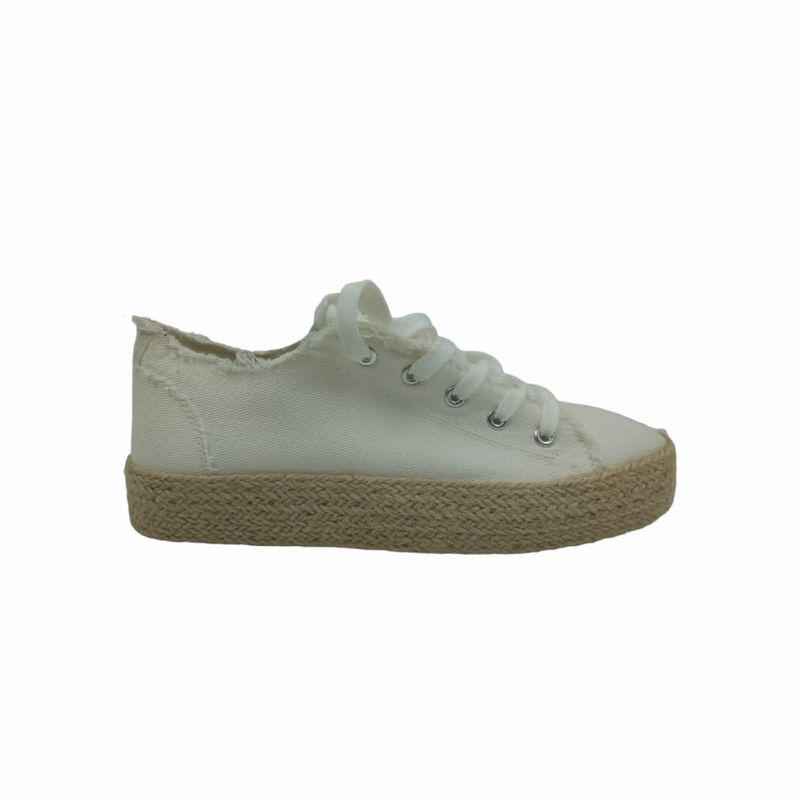 HERIEL - Zapatilla Blanca Lona Mujer
