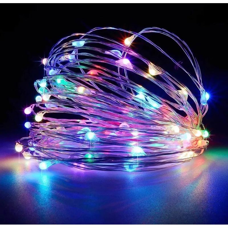 GENERICO - Luces Hada Solares - 20 m Luz Multicolor IP65