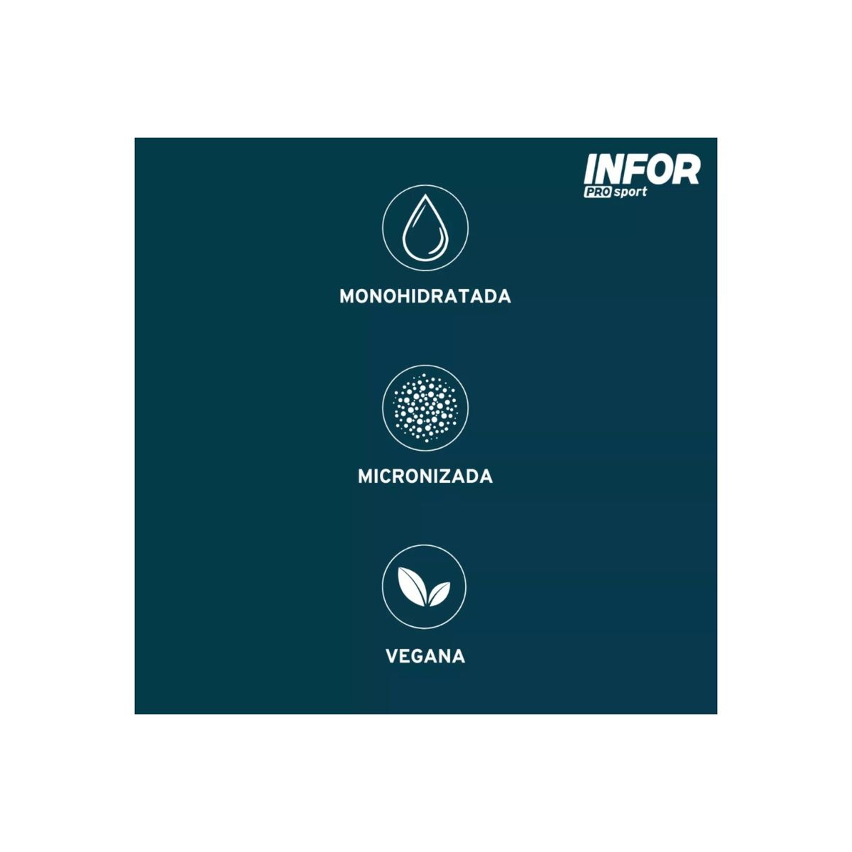 INFOR - CREATINA MONOHIDRATADA 10 STICKS DE 5 GRAMOS SIN SABOR - INFOR