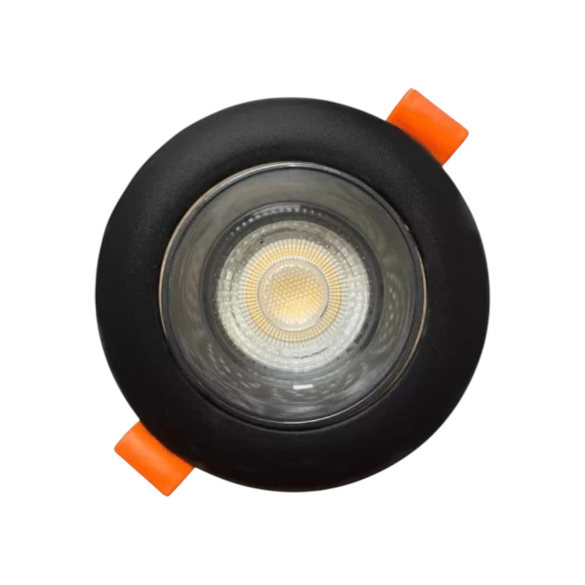 WANT - 10 Focos Spot Redondo Embutido Negro Luz Cálida