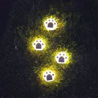 Patita Perro Solar - 4 Unidades Luz Cálida IP65